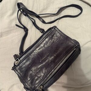 Givenchy Dark Leather Messenger Bag
